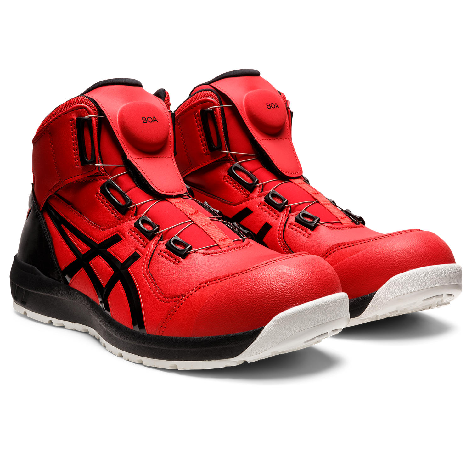【エントリーでP10倍】★4/4 20:00-4/10 1:59★ ASICS アシックス ウィンジョブ CP304BOA クラシックレッド×ブラック 25.5cm / メンズ シューズ スニーカー ハイカット BOAフィットシステム 安全靴 アシックス cp304boa