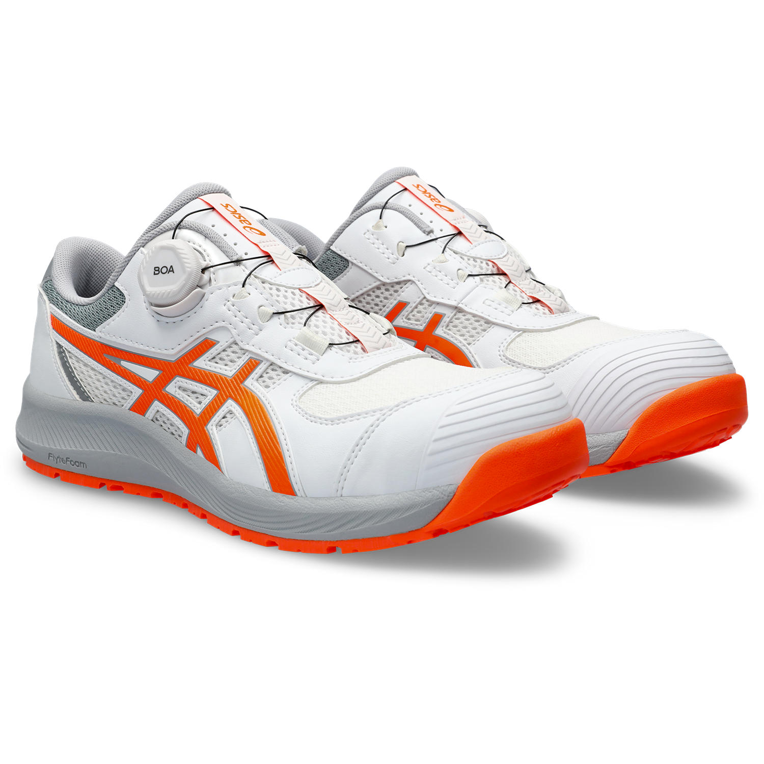 ★引き換え証散り散り！6/4 20:00-6/11 1:59★ ASICS アシックス ウィンジョブ CP219BOA  白いこと×ショッキングオレンジ 25.5珊 / スニーカー メンズ シューズ BOA相応う取り合わせ 座布団性 安全性のある靴 アシックス cp219boa