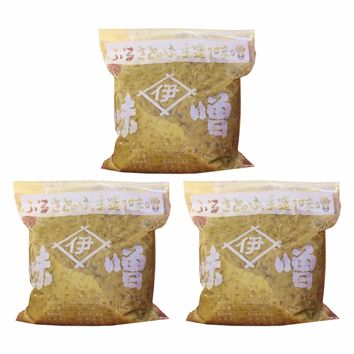 ★クーポン！4/14 20:00-4/17 9:59★ 【井伊商店】井伊商店 麦味噌 1kg×3袋 / 麦味噌 麦みそ 味噌 みそ ミソ はだか麦 愛媛県 宇和島市 ふるさとの味 昔ながら むぎ味噌 国産 伝統の味