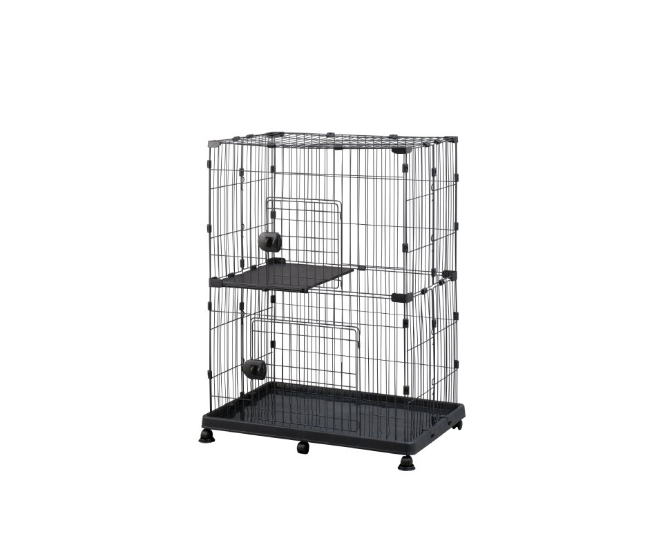 アイリスオーヤマ 愛玩動物伏せ篭 PEC-902V / 愛玩動物伏せ篭 猫 猫用 猫 ねこ 伏せ篭 2段 キャットケージ 愛玩動物伏せ篭 多段 キャスター付き添い人 室内 檻 おり カゴ かご 籠 PEC-902V PEC-902V PEC-902V ともし火自然的 しろがね色 ウォール中毒者 4967576632799 ペット・ペットグッズ-ケージ