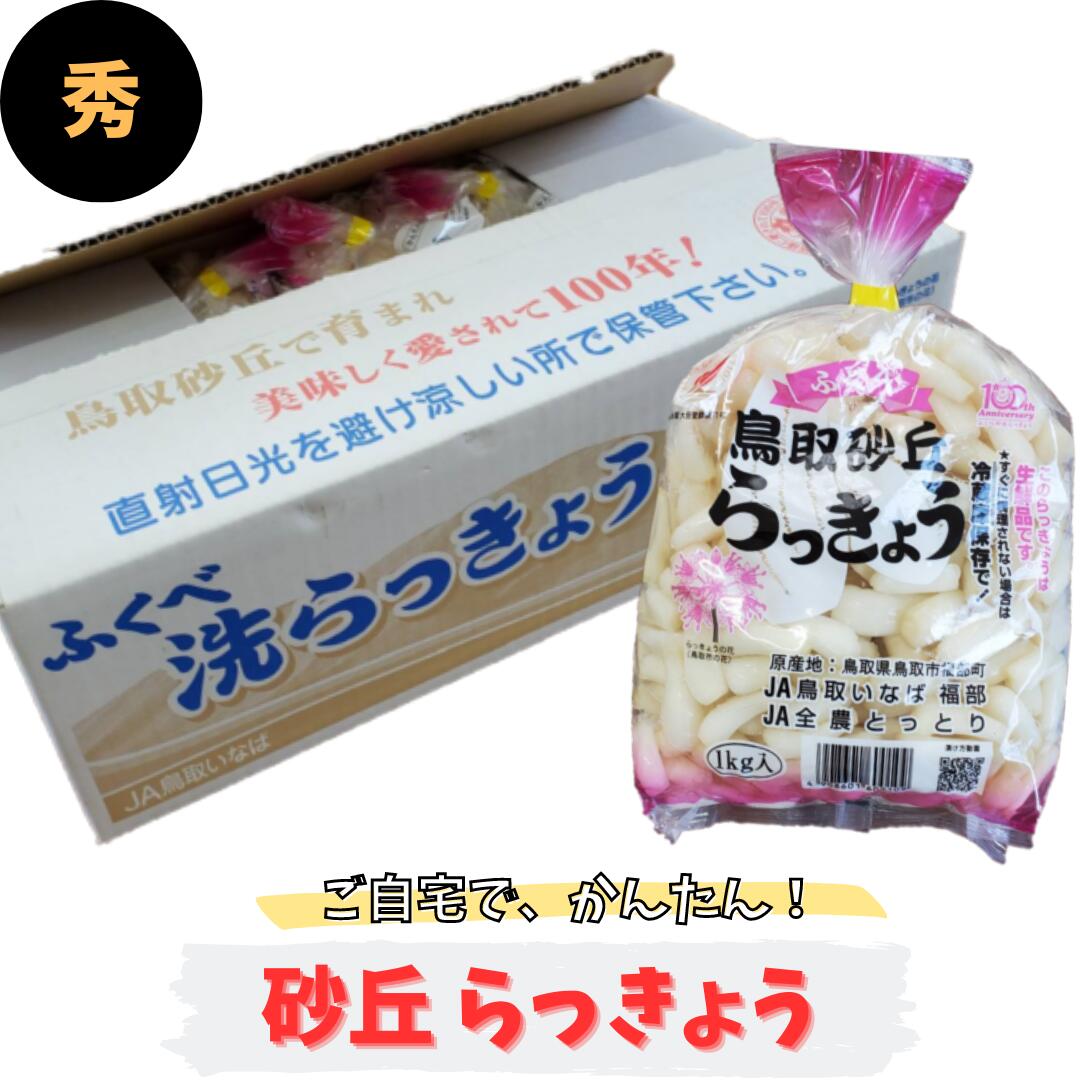 【先行予約】らっきょう 鳥取 Sサイズ  選べる容量 3kg 5kg 10kg 洗い 送料無料 1kg袋 JAいなば 福部産 砂丘らっきょう 国産 お取り寄せ 今が旬        鳥取洗いらっきょう