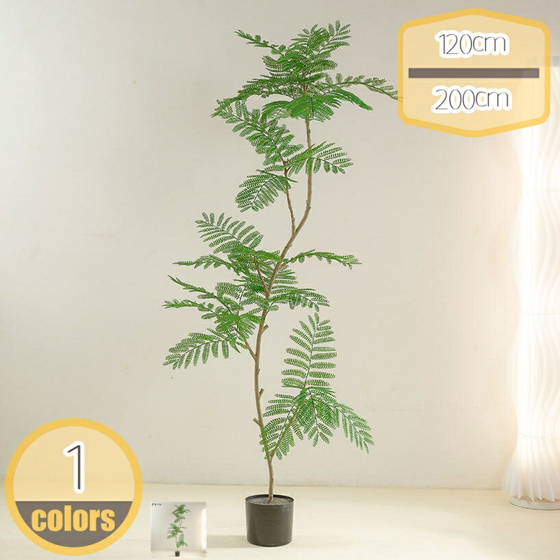 大型フェイクグリーン ジャカランダの木 人工観葉植物 鉢植え 水やり不要 土を使わない 虫害の心配なし お祝い用 引越し 開店 開業 世話がない 植木 本物そっくり 造花 インテリア オシャレ 玄関 リビング 屋内 オフィス ホーム hikari-plus