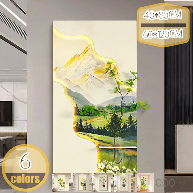 壁掛けラック 透明花瓶付き ウォールデコレーション 自然風景 モダン ウォールアート 部屋 カフェ バスルーム 自宅 寝室 リビングルーム 立体アート 多機能 新築祝い プレゼント hikari-plus