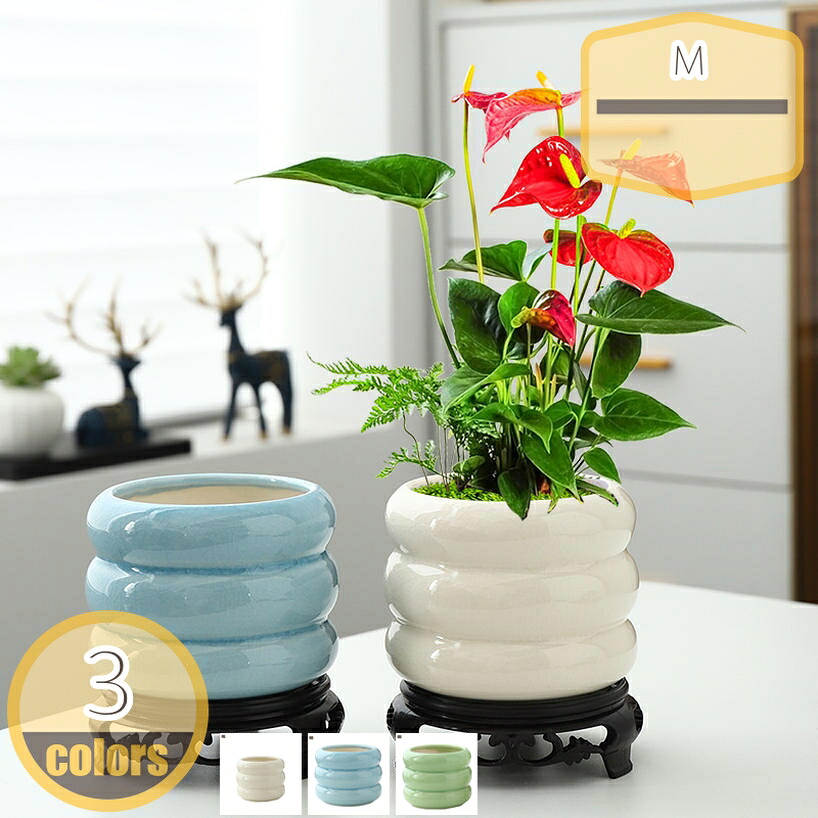 2000円OFFクーポン 植木鉢 おしゃれ 陶器鉢 パンダ 柄 排水穴 鉢底穴有り 受け皿なし モダン 丸型 インテリア ホワイト ブルー グリーン おしゃれな植木鉢 陶器鉢 ミドル 4号 受け皿付き 植木鉢 hikari-plus｜HIKARIplus 14,915円