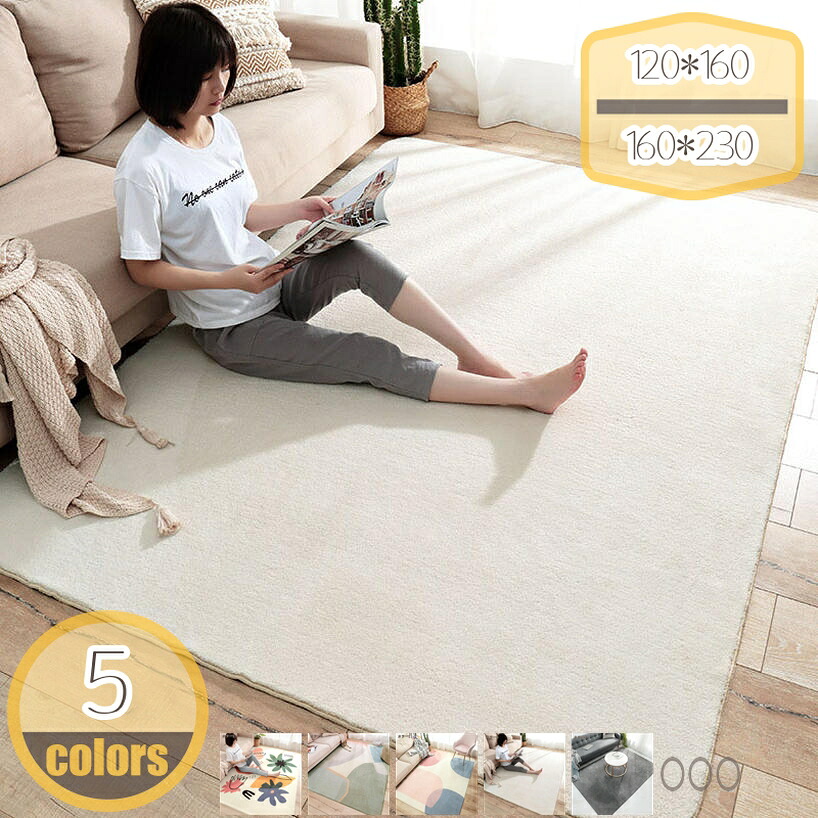1000円OFFクーポン カーペット 洗える 2畳/1畳 モダン 柔らかいラグ 北欧風 ラグマット 防滑カーペット 絨毯 おしゃれ ラグ 冬用 1.5畳 洗える 一年中使える 床暖房 ホットカーペット 対応 ふわっと手触り 軽量 春夏秋冬 掃除やすい hikari-plus｜HIKARIplus
