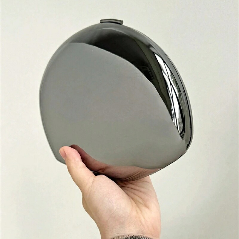 高級艶やかな金属ケース ハンドバッグ、長いチェーン付き、イブニングクラッチバッグ、携帯電話の収納に最適、パーティー、結婚式、デートに最適なギフト