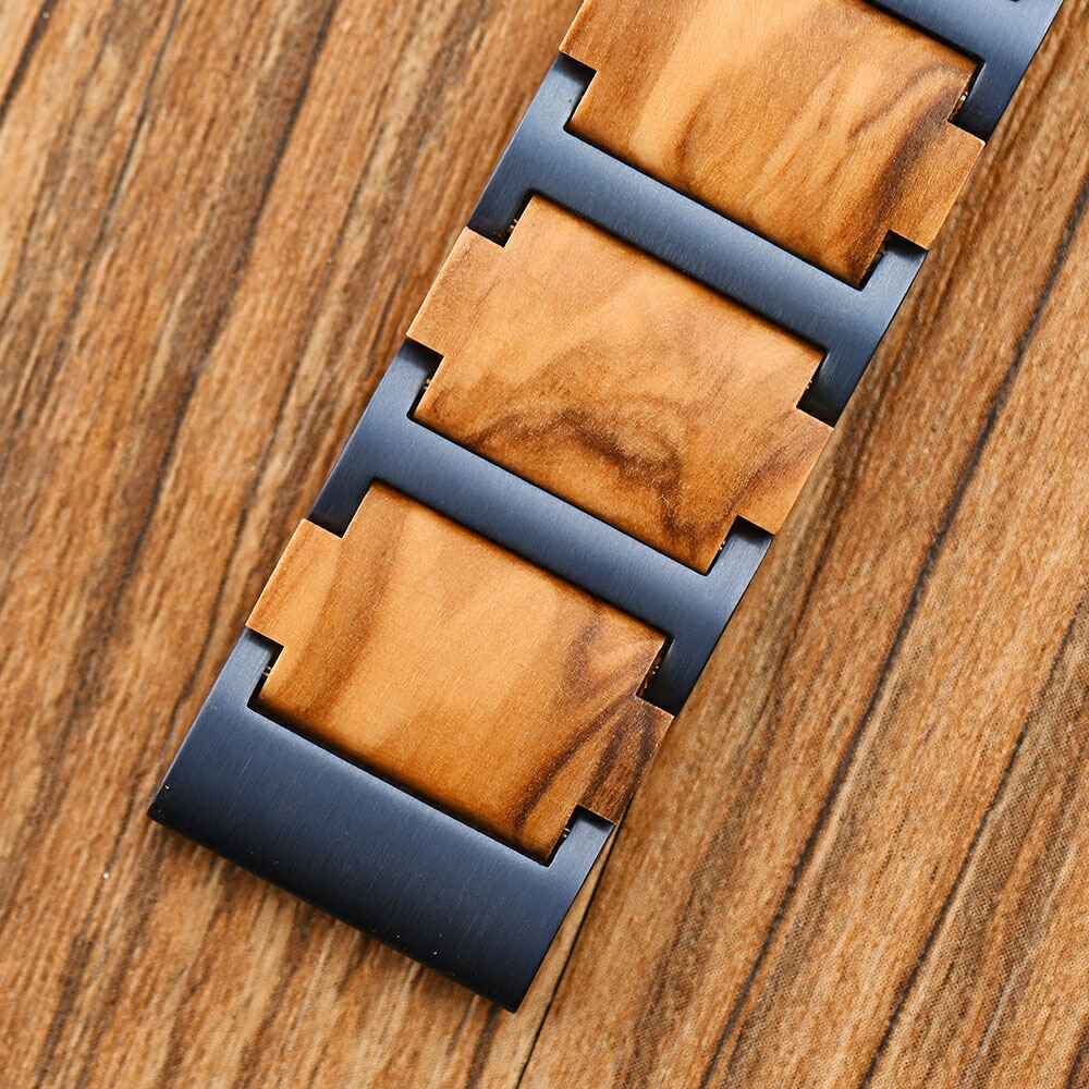 Apple Watch 対応 アップルウォッチ対応 天然木×ステンレススチール バンド 手作り ハンドメイド おしゃれ メンズ レディース 交換ベルト 替え Series 1～8/SE対応 プレゼントに最適 ストラップ