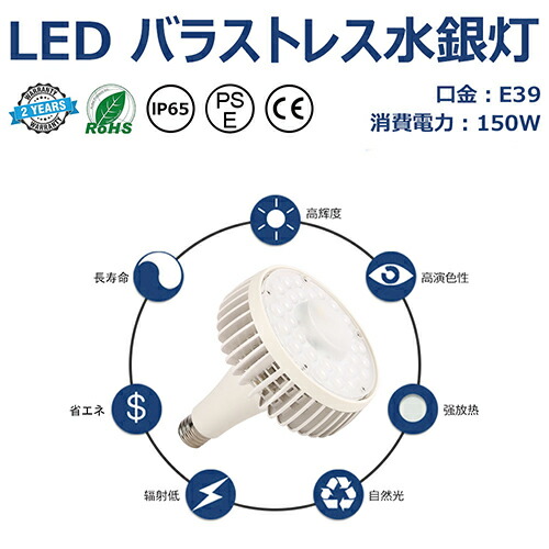 1500w好いかげんに  150ｗ大射灯  軽々しくて晴れ晴れしい  E39  節電形工業用  超爆光  レア白熱電球 LEDマーキュリー灯入り替わり 密閉形物の具相応う ロハス 昼光色 10個仕掛ける