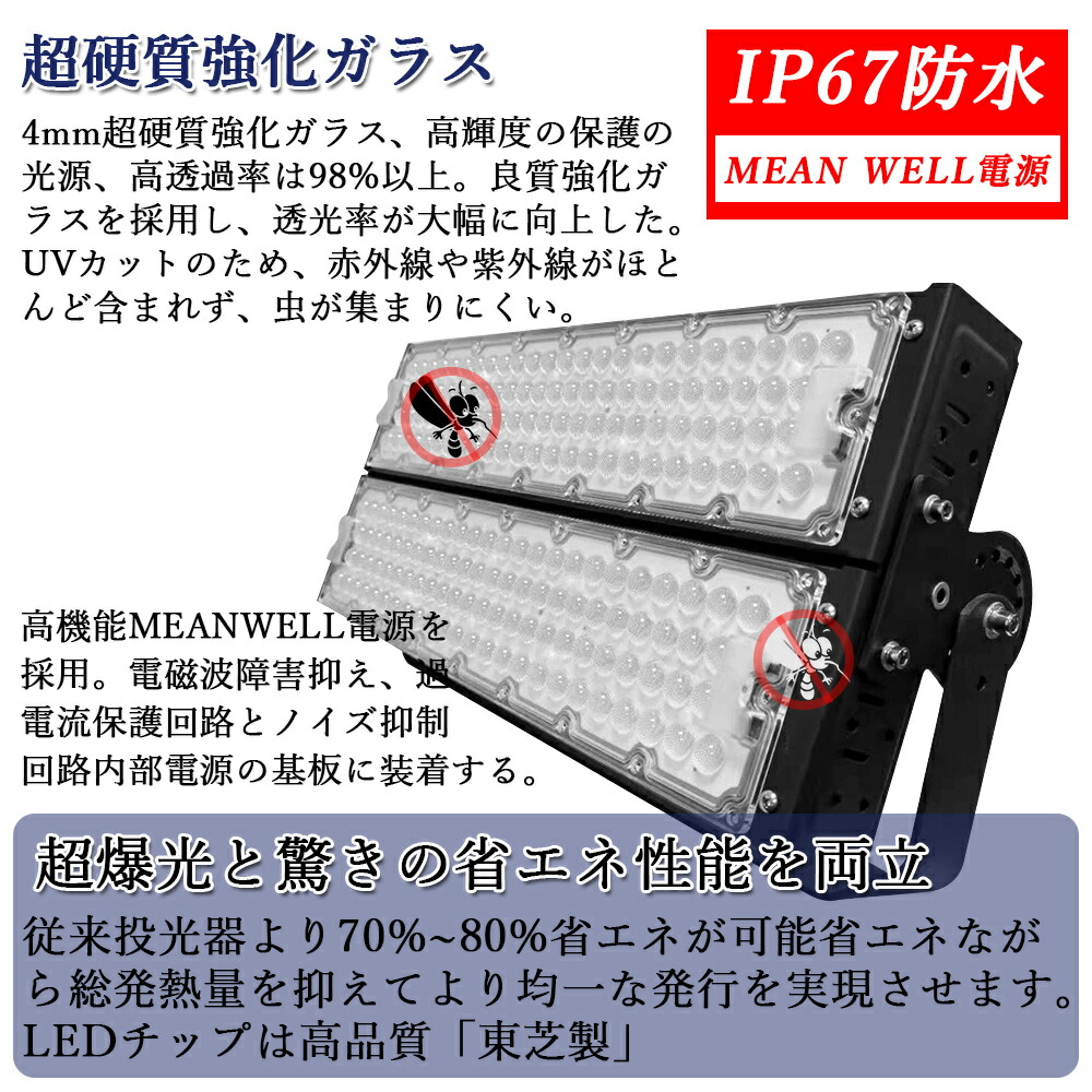 毎週更新 2台 LED投光器 600W 6000W相当 ワークライト 防犯灯 駐車場灯 アウトドア 照明 野外灯 作業灯 IP65 led投光器充電式  防災用品 屋外 人気 夜間工事 釣り キャンプ ポータブル 96000lm 集魚 防雨 広角 災害 角度 調整 スタンド PSE 二年保証  5m接続コード