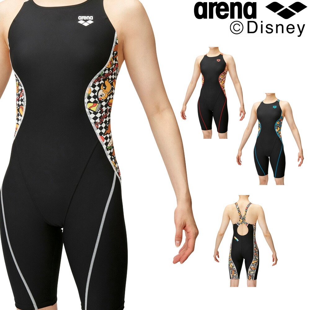 アリーナ ARENA 競泳水着 レディース 練習用 タフハーフスパッツ ディズニー “チップデール” タフスーツ タフスキン 競泳練習水着 2022年秋冬モデル DIS-2356W