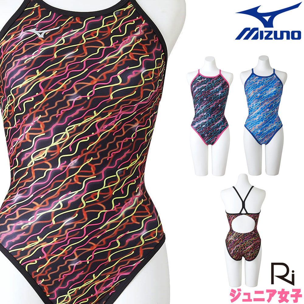 市場 ミズノ ミディアムカット 競泳水着 Ri 練習用 MIZUNO U-Fit Collection SUITS ジュニア女子 EXER