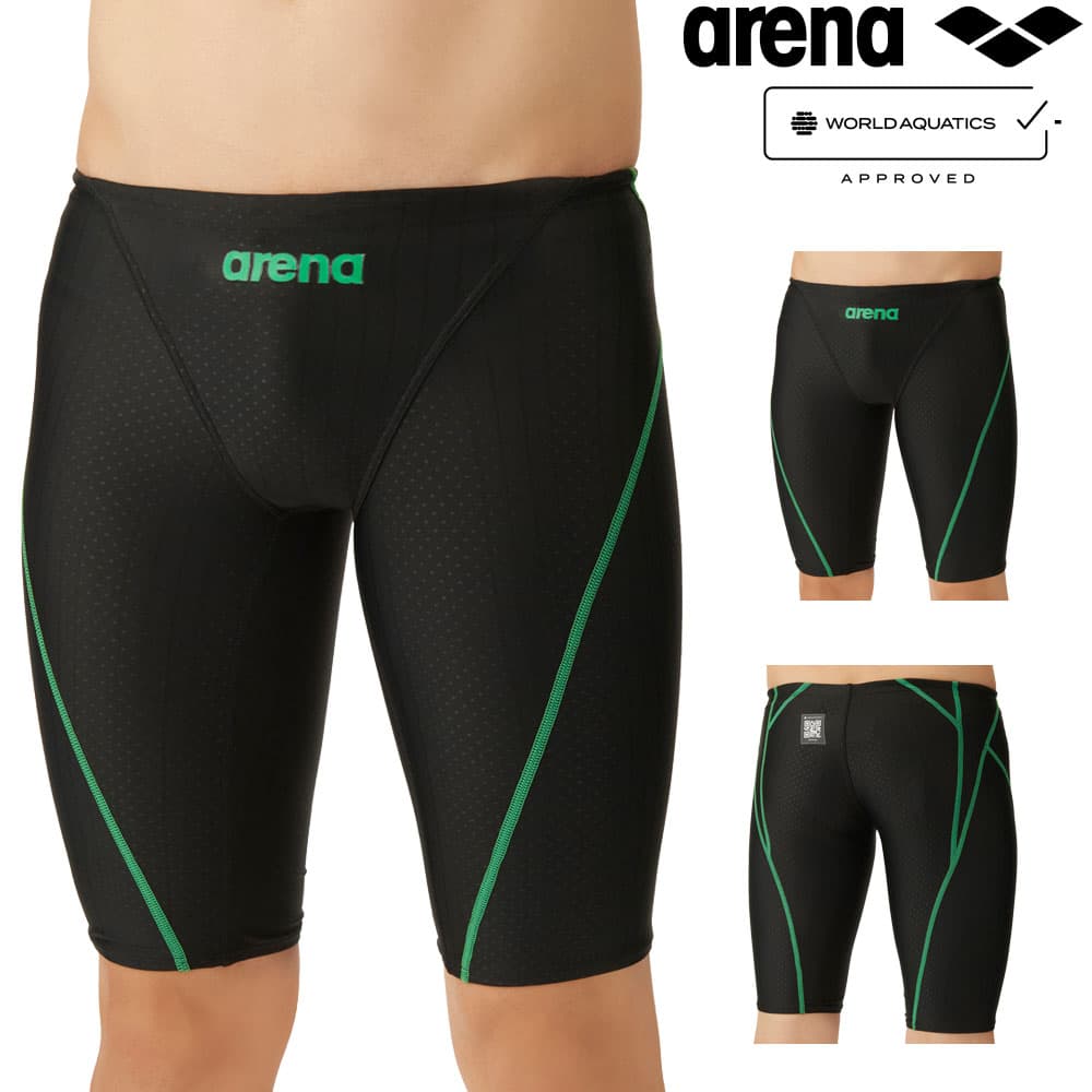 arena(アリーナ) 競泳用スパッツ FAR-2502W BLK ブラック アリーナ 水着 メンズ 競技用 WA承認 水泳 競泳 arena AQUA
