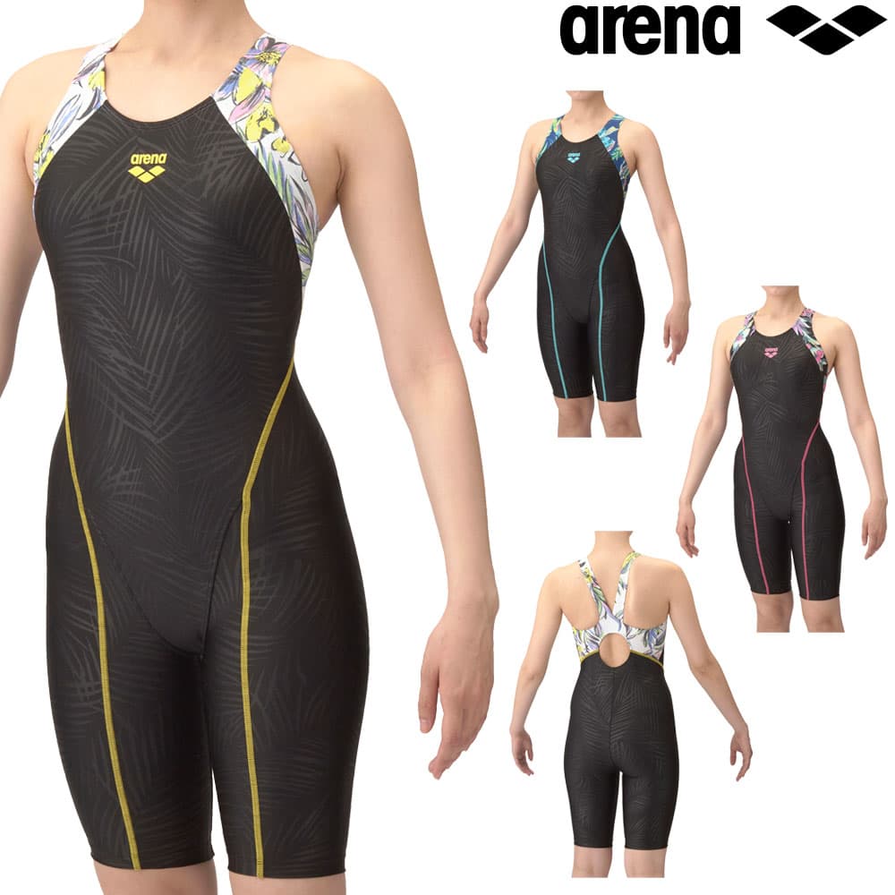 arena スポーツ水着 FAR-7512WL M 黒/ピンク アリーナ ARENA フィットネス水着 レディース フィットネス