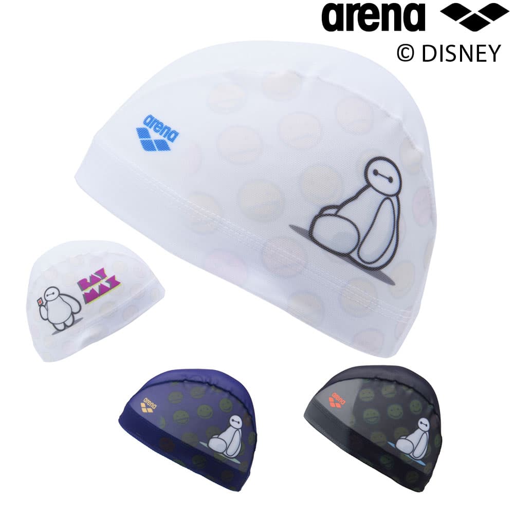 アリーナ ARENA 水泳 メッシュキャップ ディズニー “ベイマックス” スイムキャップ 水泳帽 水泳小物 2025年秋冬モデル AS5FSC82U画像