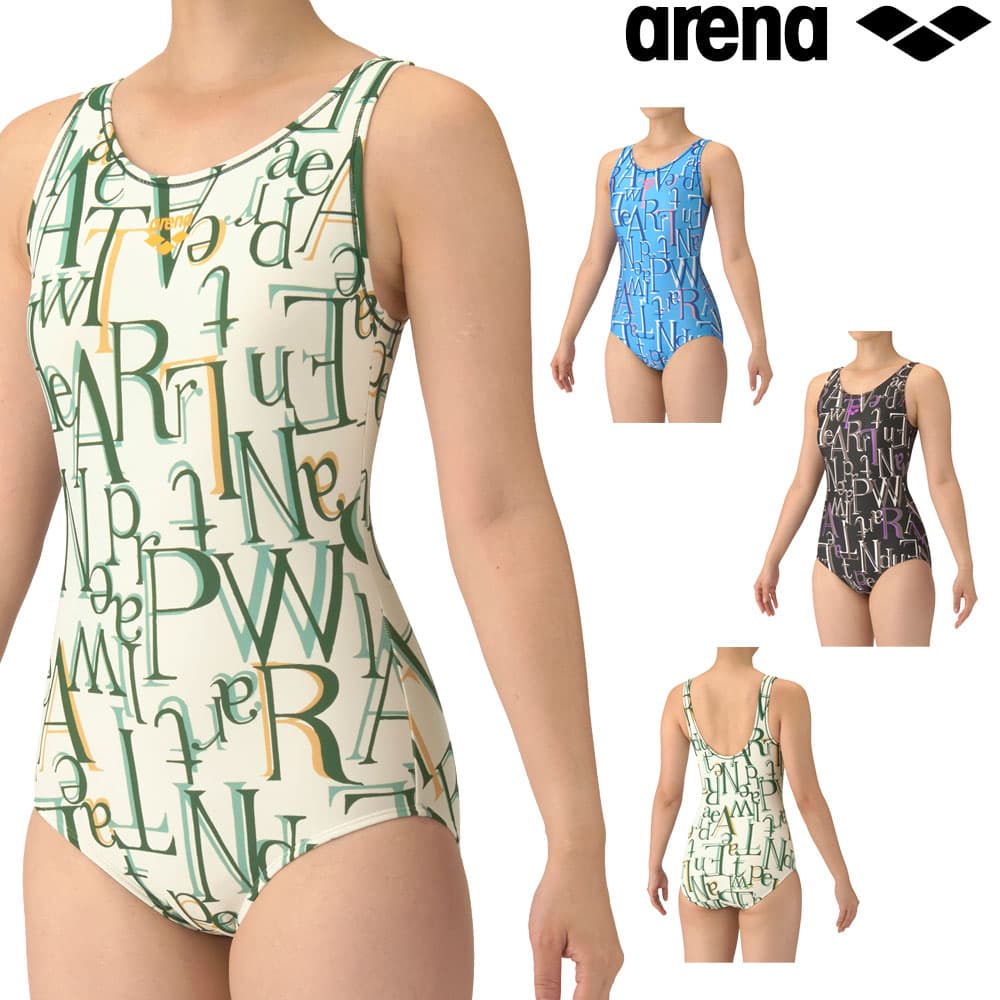 【店内商品3点以上でさらに3％OFFクーポン配布中】アリーナ ARENA フィットネス水着 レディース フィットネスワンピース Uバック 差し込みパッド パッド付き ダブルエステル 2025年秋冬モデル AS5FWF21L