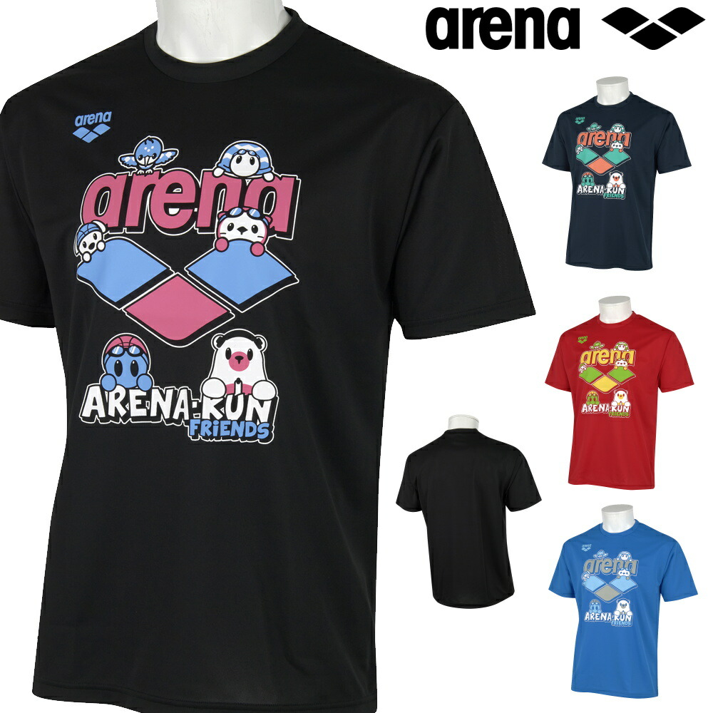 【店内商品3点以上でさらに3％OFFクーポン配布中】アリーナ ARENA Tシャツ アリーナ君 ヒカリオリジナル 半袖 ユニセックス メンズ レディース スポーツアパレル トレーニング 水泳 AS5SHTH2UB
