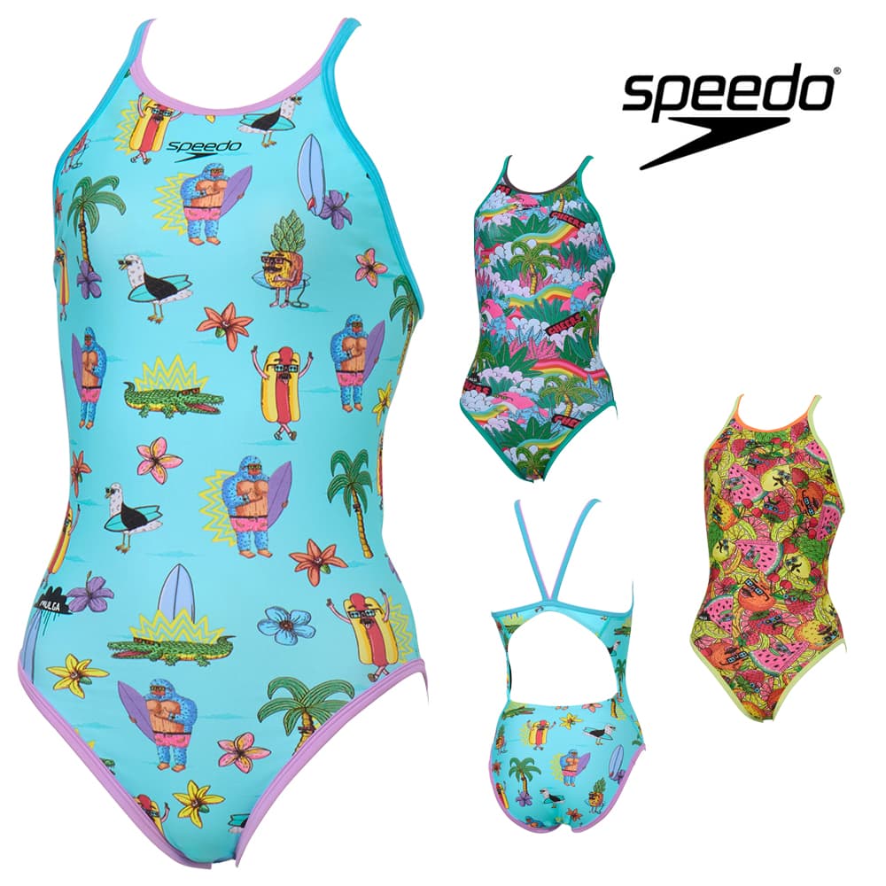 speedo 競泳水着 カラフル/Lサイズ Speedo カラフル葉柄 競泳用水着/Lサイズ - メルカリ
