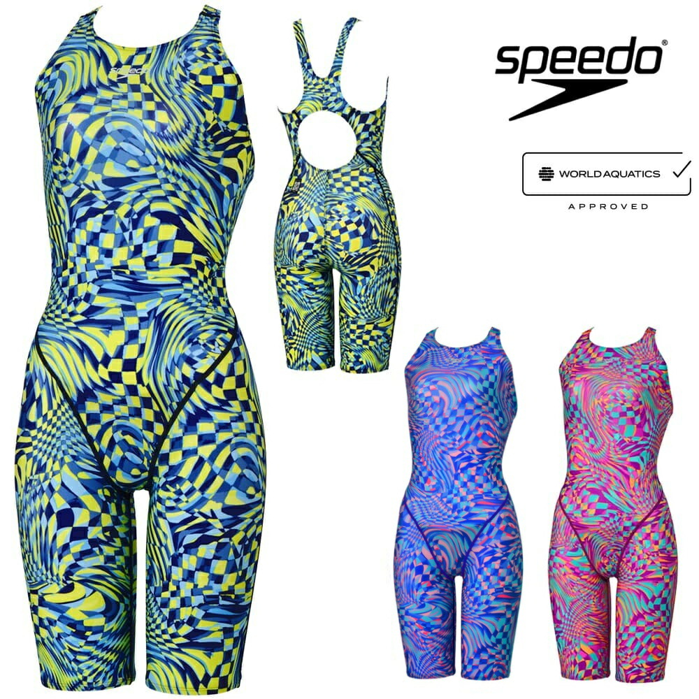 【店内商品3点以上でさらに3％OFFクーポン配布中】スピード SPEEDO 競泳水着 レディース WA承認モデル フレックスシグマニューセミオープンバックニースキン3 オールインワン FLEX Σν 2026年春夏モデル SCW12607F fina マーク あり