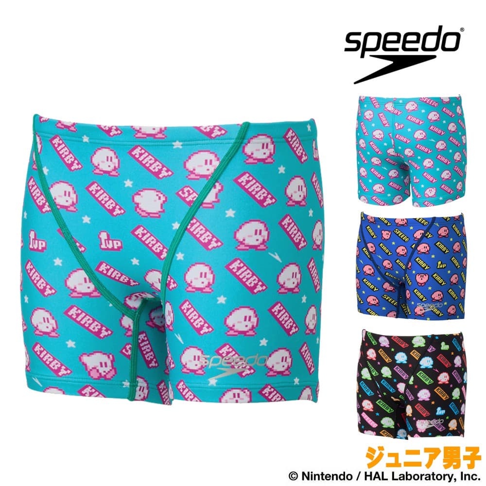 【店内商品3点以上でさらに3％OFFクーポン配布中】スピード SPEEDO 競泳水着 練習用水着 ジュニア男子 カービィ1アップクラシックターンズハーフボックス ENDURANCE ECO 競泳練習水着 2026年春夏モデル STB52603