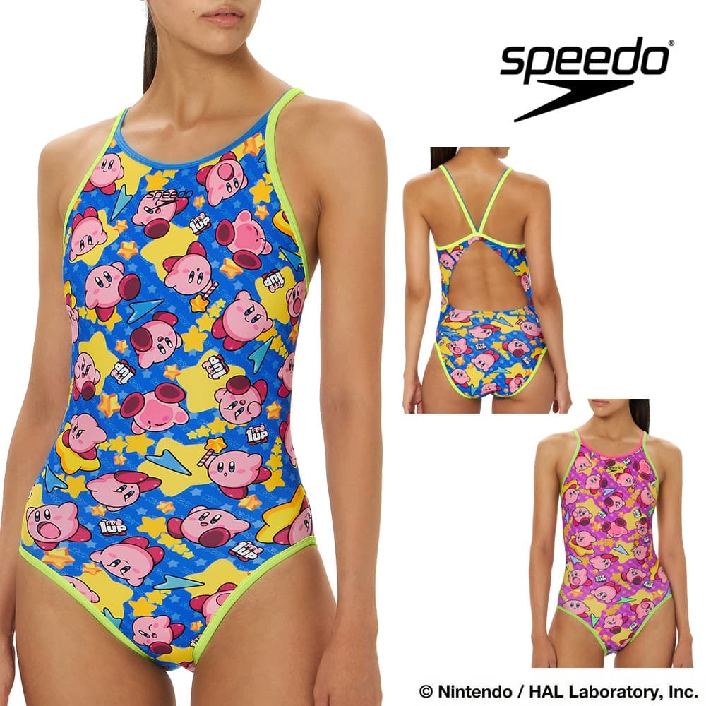 【店内商品3点以上でさらに3％OFFクーポン配布中】スピード SPEEDO 競泳水着 練習用水着 レディース カービィスーパースターターンズスーツ ENDURANCE ECO 競泳練習水着 2026年春夏モデル STW02601