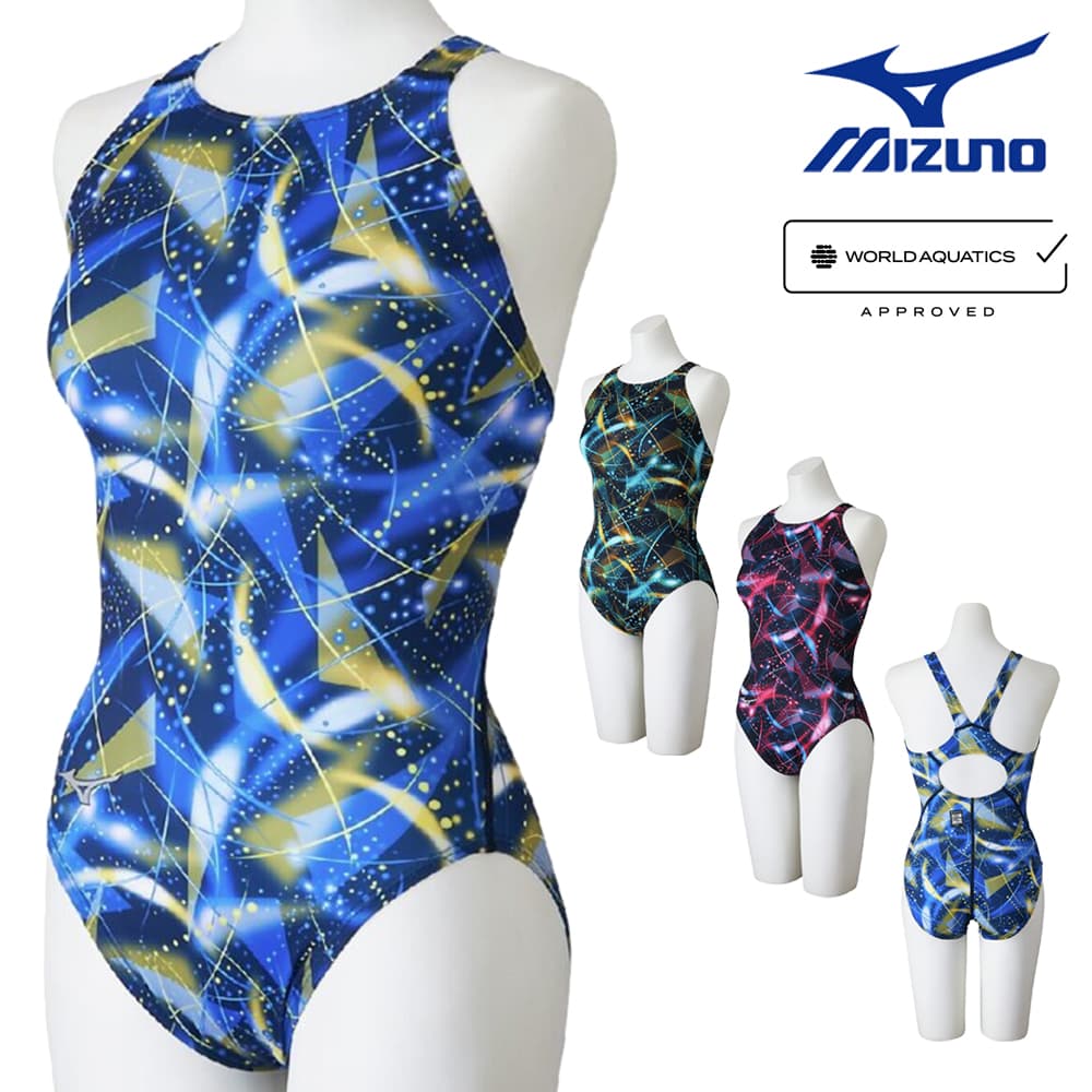 ミズノ MIZUNO 競泳水着 レディース WA承認モデル ST Graphic ローカット 2026年春夏モデル N2MAD244 fina マーク あり