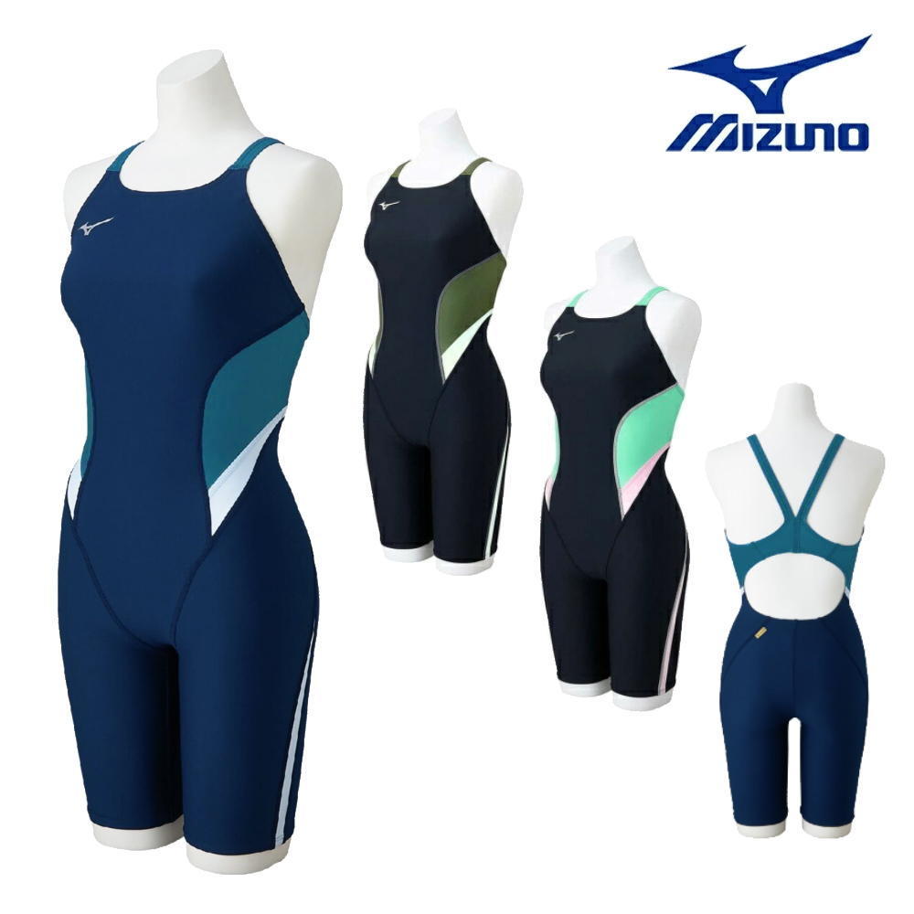 【クーポンで更に12%OFF対象】ミズノ MIZUNO 競泳水着 練習用水着 レディース エクサースーツ ハーフスーツ オールインワン EXER SUITS U-Fit 競泳練習水着 N2MGB764