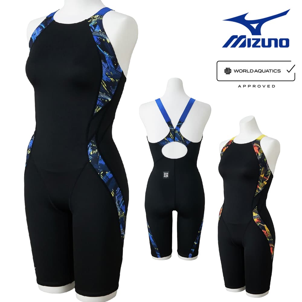ミズノ MIZUNO 競泳水着 レディース WA承認モデル ST Graphic ハーフスーツ マスターズバック ここちU オールインワン 2026年春夏モデル N2MGD240 fina マーク あり