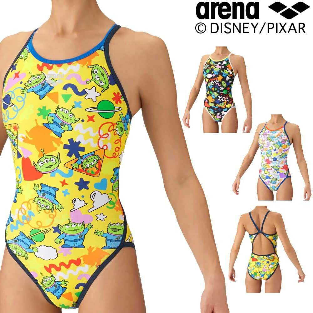 アリーナ ARENA 競泳水着 練習用水着 レディース トレーニングワンピース オープンバック タフスーツ タフスキンEP ディズニー 『トイストーリー』 競泳練習水着 2026年秋冬モデル AS6FWM53L｜ＳＷＩＭＳＨＯＰヒカリスポーツ