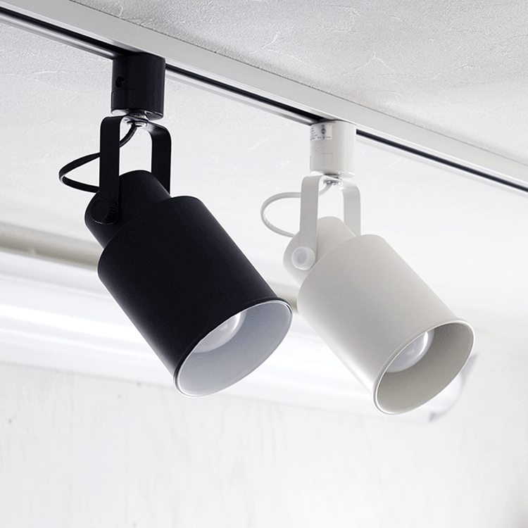 楽天市場 4個セット ダクトレール スポットライト E26 スポットライト 照明器具 ダクトレール 照明 レールライト 寝室 食卓用 天井照明 ライティングレール おしゃれ照明 白 黒 ヒカリ屋の照明ライト