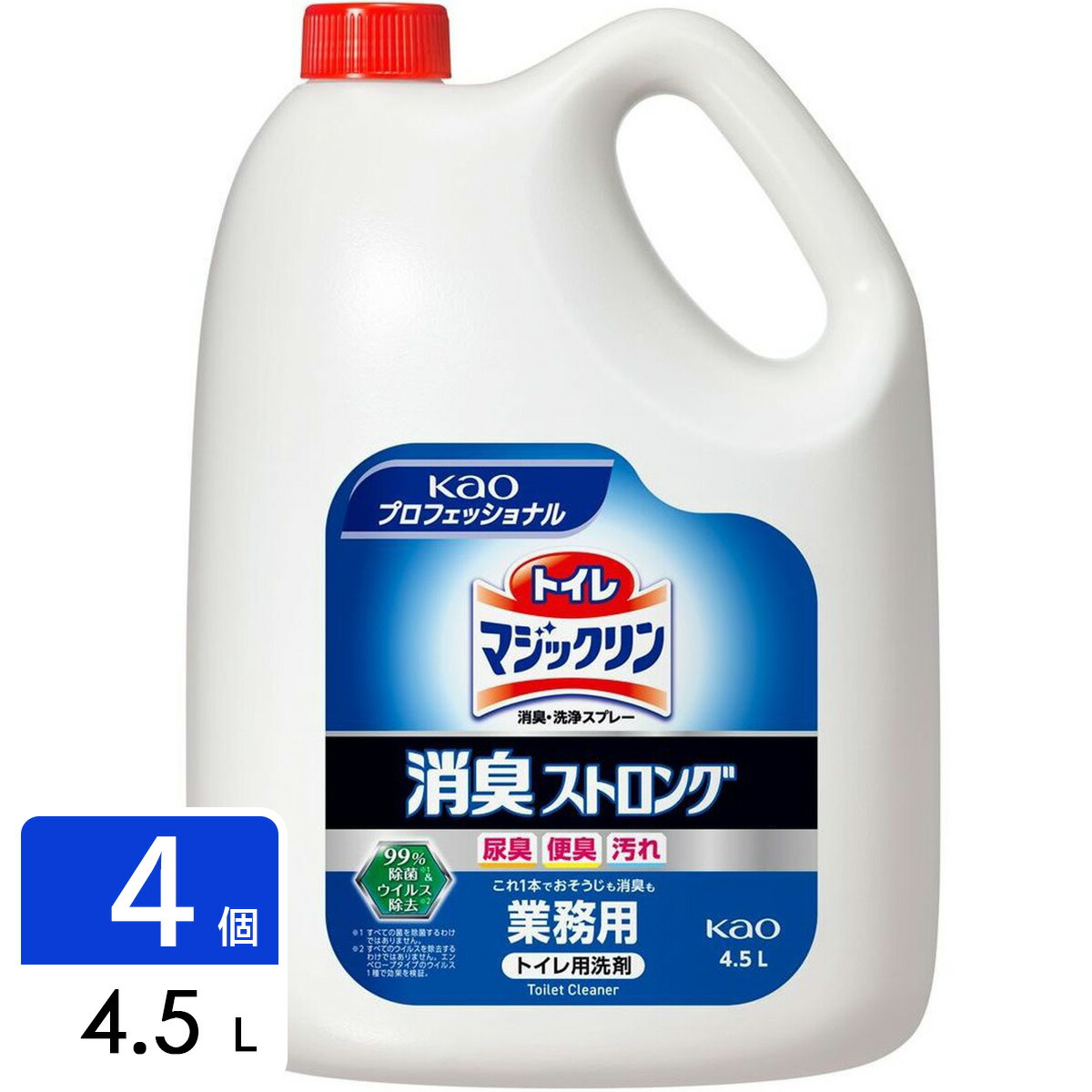 花王 トイレマジックリン 消臭・洗浄スプレー 消臭ストロング 業務用 4.5L×4個 4901301324184 8,029円