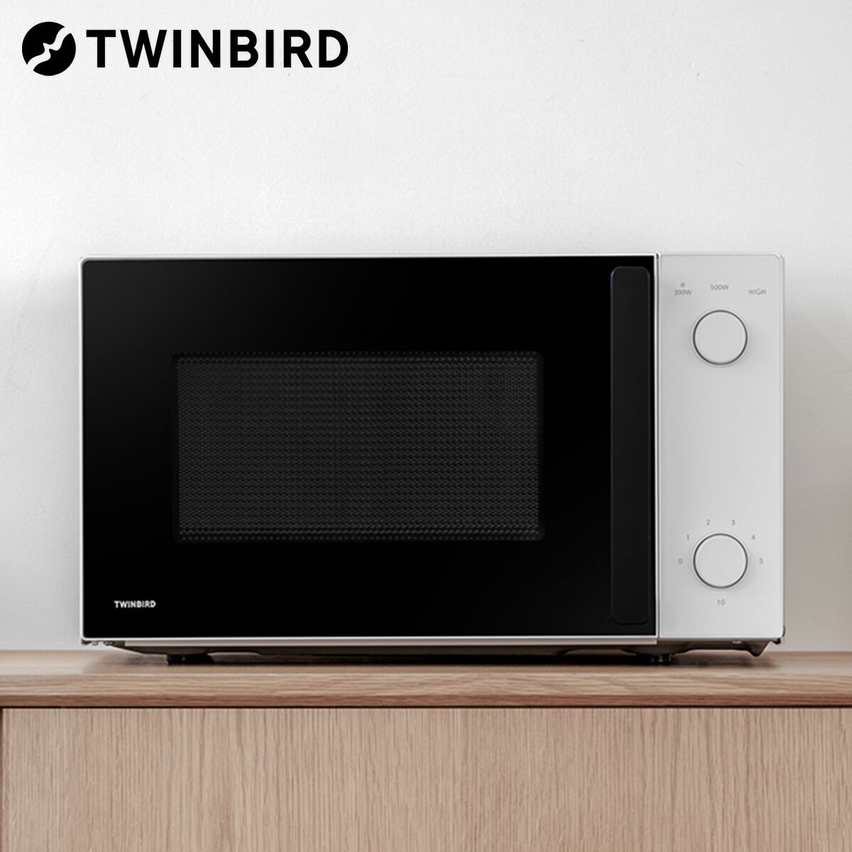 ツインバード TWINBIRD 電子レンジ 17L ヘルツフリー 白 単機能レンジ 一人暮らし DR-D254W