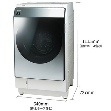 Sharp Sharp ドラム式洗濯乾燥機 洗濯11kg シルバー系 左開きes W113 Sl家電 大型商品 設置工事可 Es W113 Sl ひかりtvショッピング洗濯乾燥機店