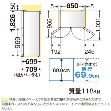 三菱電機 Mxdシリーズ 6ドア冷蔵庫503l Ai搭載 真ん中野菜室 フロストグレインブラウン フレンチドア 大型商品 設置工事可 Mr Mxd50g Xt Chelsesgreenhouse Com