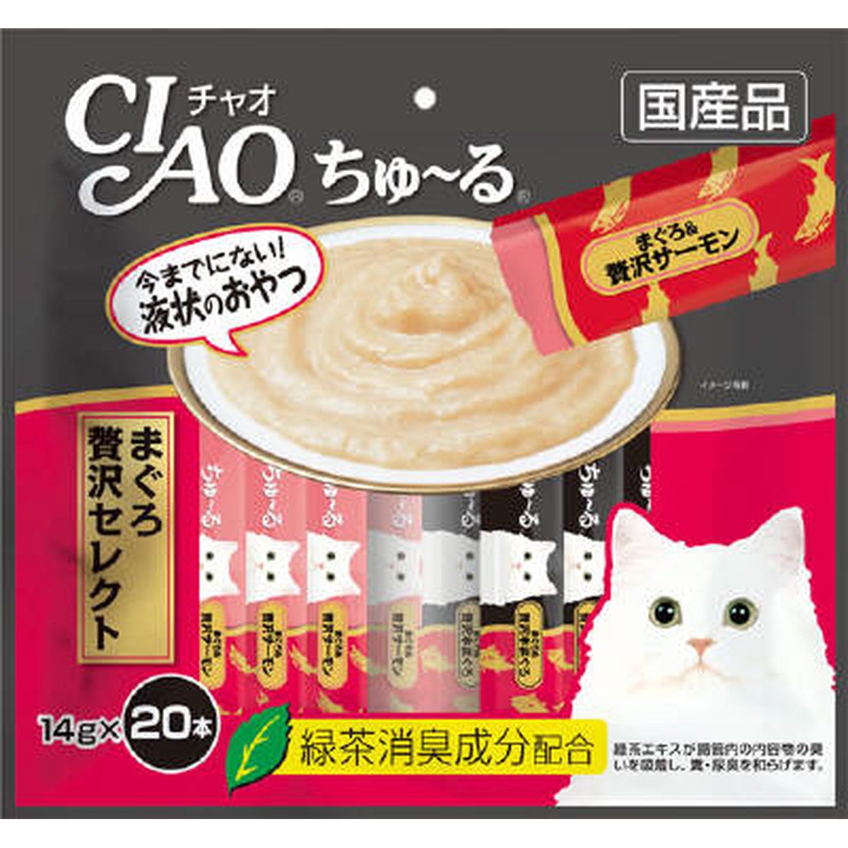 いなばペットフード チャオちゅーる 20本入り まぐろ贅沢セレクト 14g&times;20&times;16袋｜ひかりTVショッピング　店