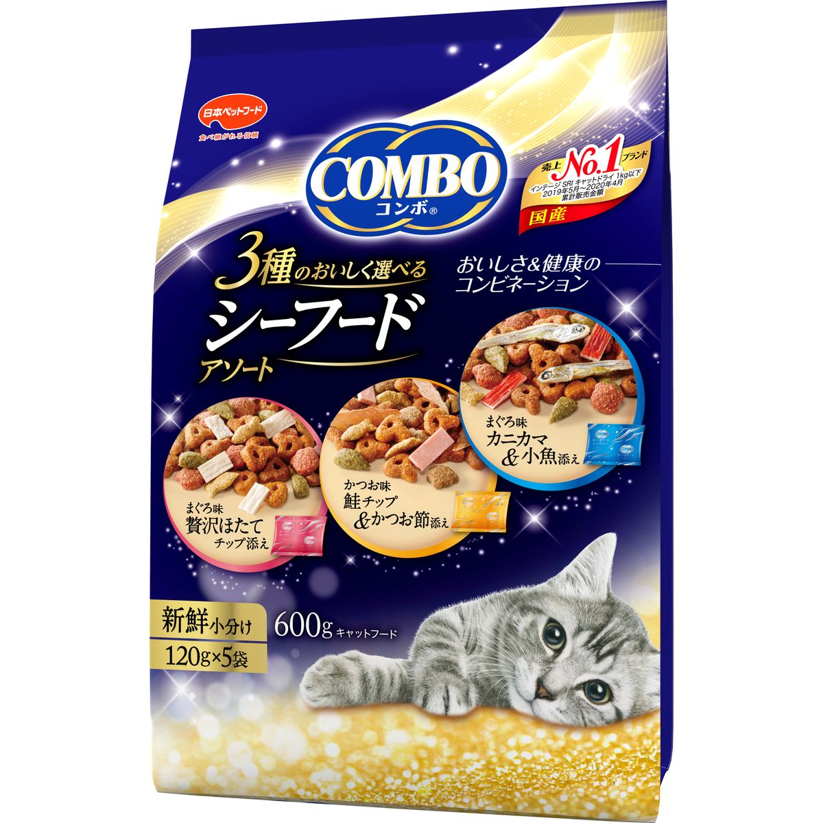 日本ペットフード コンボ キャット シーフードアソート600g×12