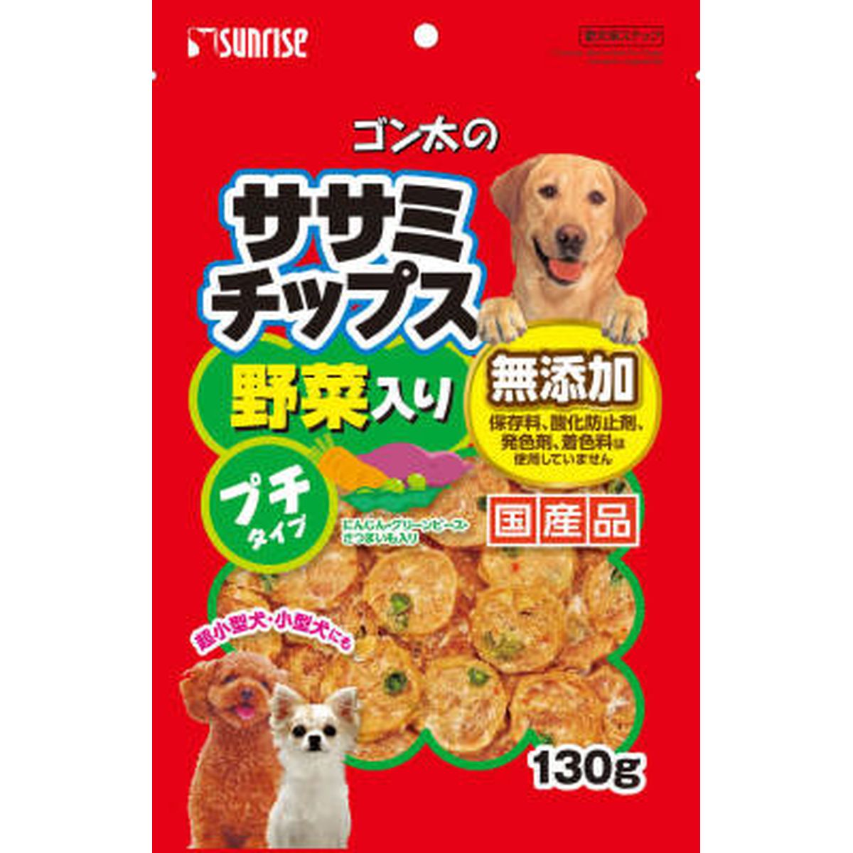 マルカン ゴン太のササミチップス野菜入り プチタイプ130g&times;40｜ひかりTVショッピング　店