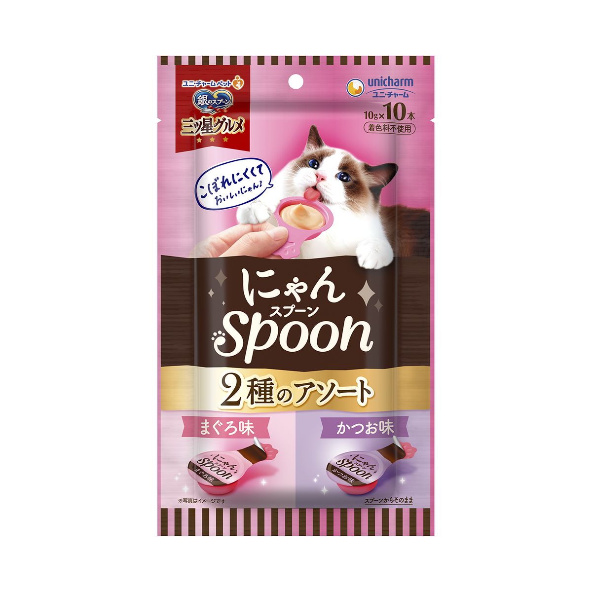 ユニチャーム 三ツ星にゃんSpoon2種まぐろ＆かつお100g×20