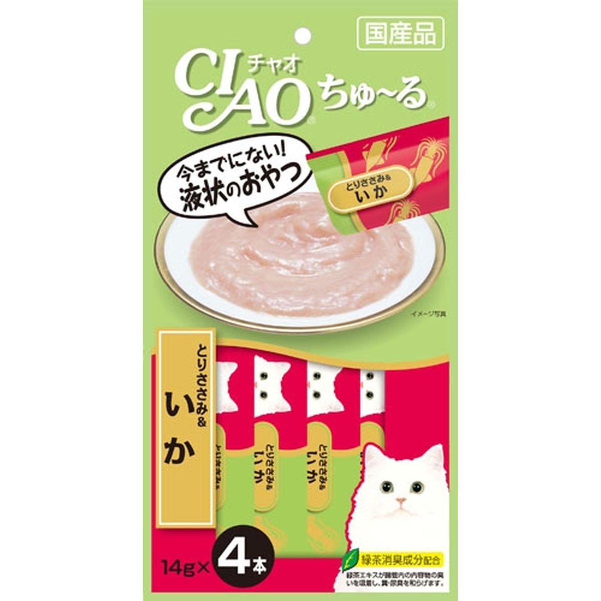 いなばペットフード チャオちゅーるとりささみ いか14g×4本×48 格安激安