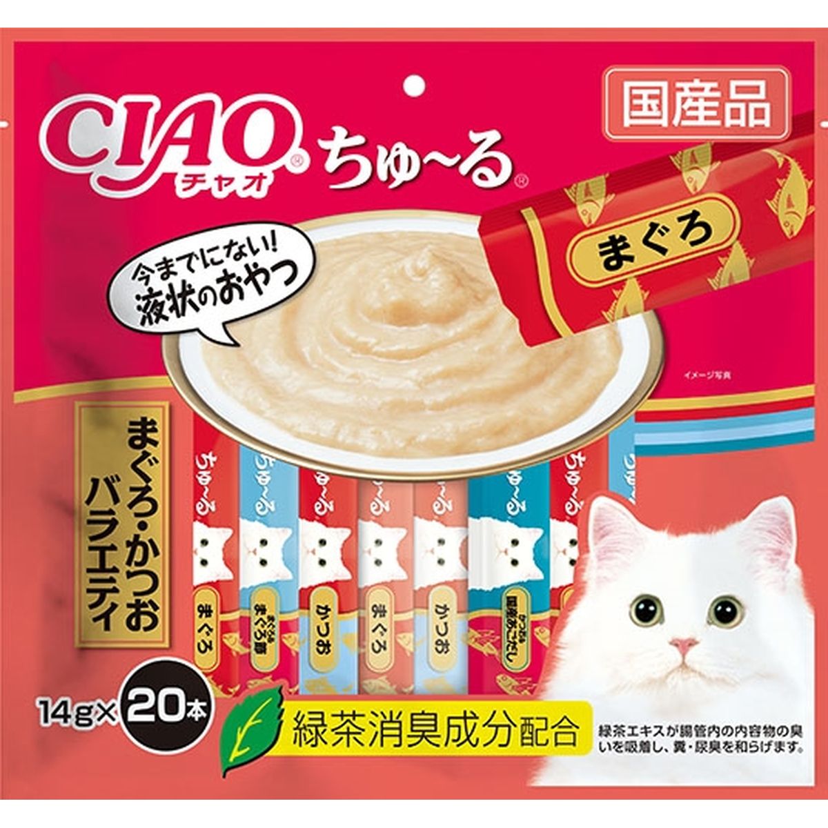 いなばペットフード チャオちゅーるまぐろ かつおバラエティ14g×20P×16 人気