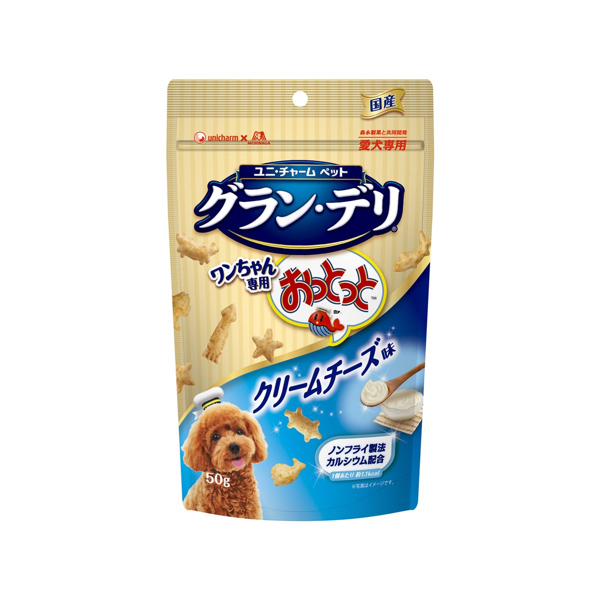 ユニチャーム ペットグラン・デリワンちゃん専用おっとっとクリームチーズ味50g&times;36袋｜ひかりTVショッピング　店