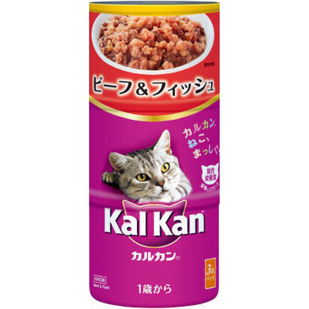 マースジャパンリミテッド カルカンハンディ缶 1歳から ビーフ＆フィッシュ 160g 54個（3缶×18個）