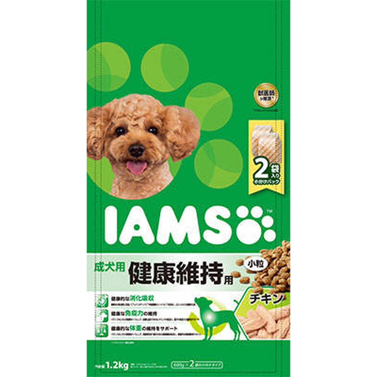マースジャパンリミテッド アイムス 成犬用 健康維持用 チキン 小粒1.2kg×6袋