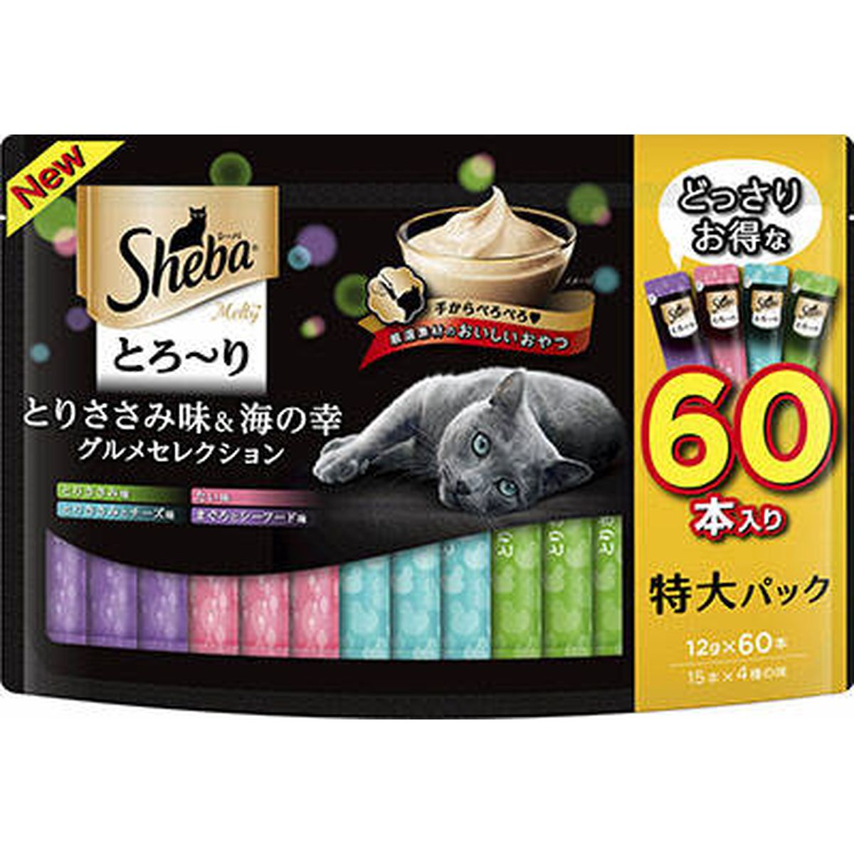 マースジャパンリミテッド シーバ とろーり メルティ とりささみ味＆海の幸グルメセレクション12g&times;60&times;12袋｜ひかりTVショッピング　店