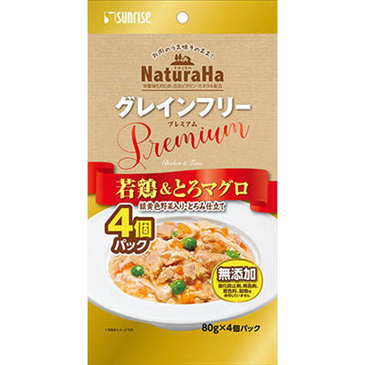 マルカン ナチュラハ グレインフリー Premium 若鶏＆とろマグロ 緑黄色野菜入り・とろみ仕立て4個×24袋