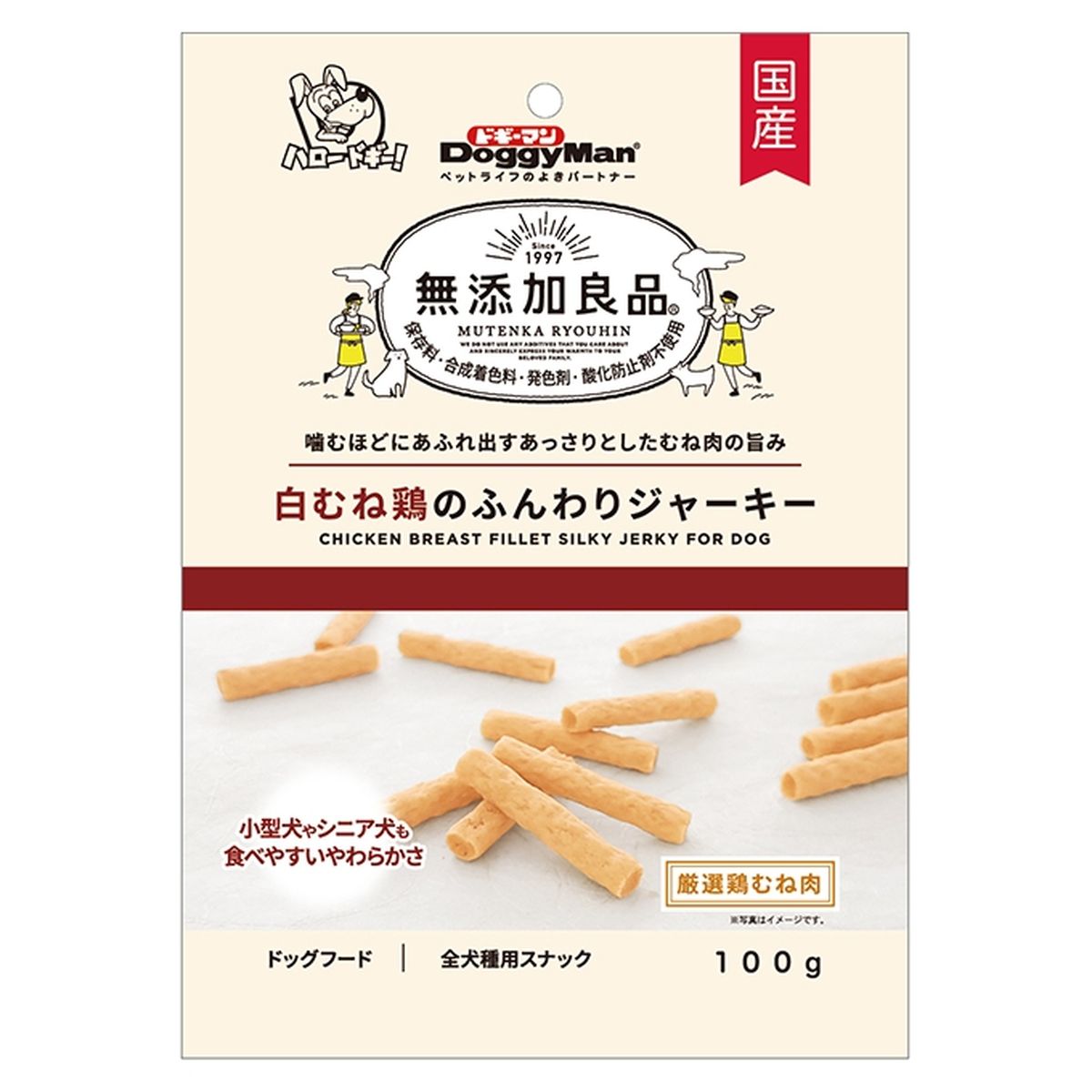 ドギーマンハヤシ 無添加良品 白むね鶏のふんわりジャーキー100g&times;48袋｜ひかりTVショッピング　店