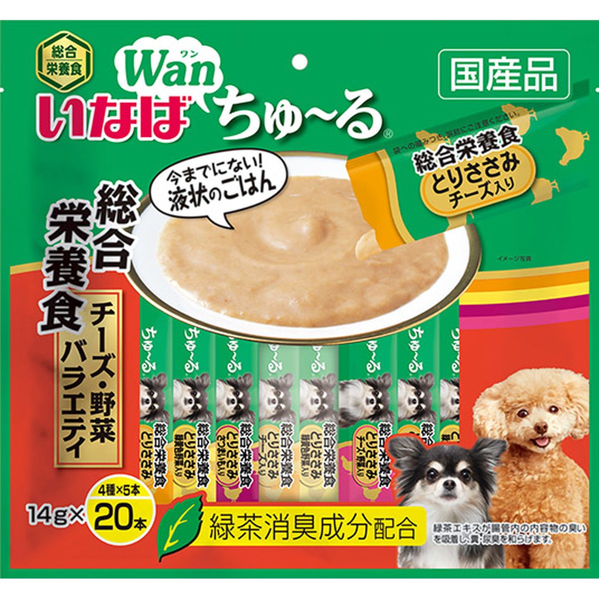 イナバ チュール 総合栄養食 チーズ･野菜バラエティ 14g×20本×16