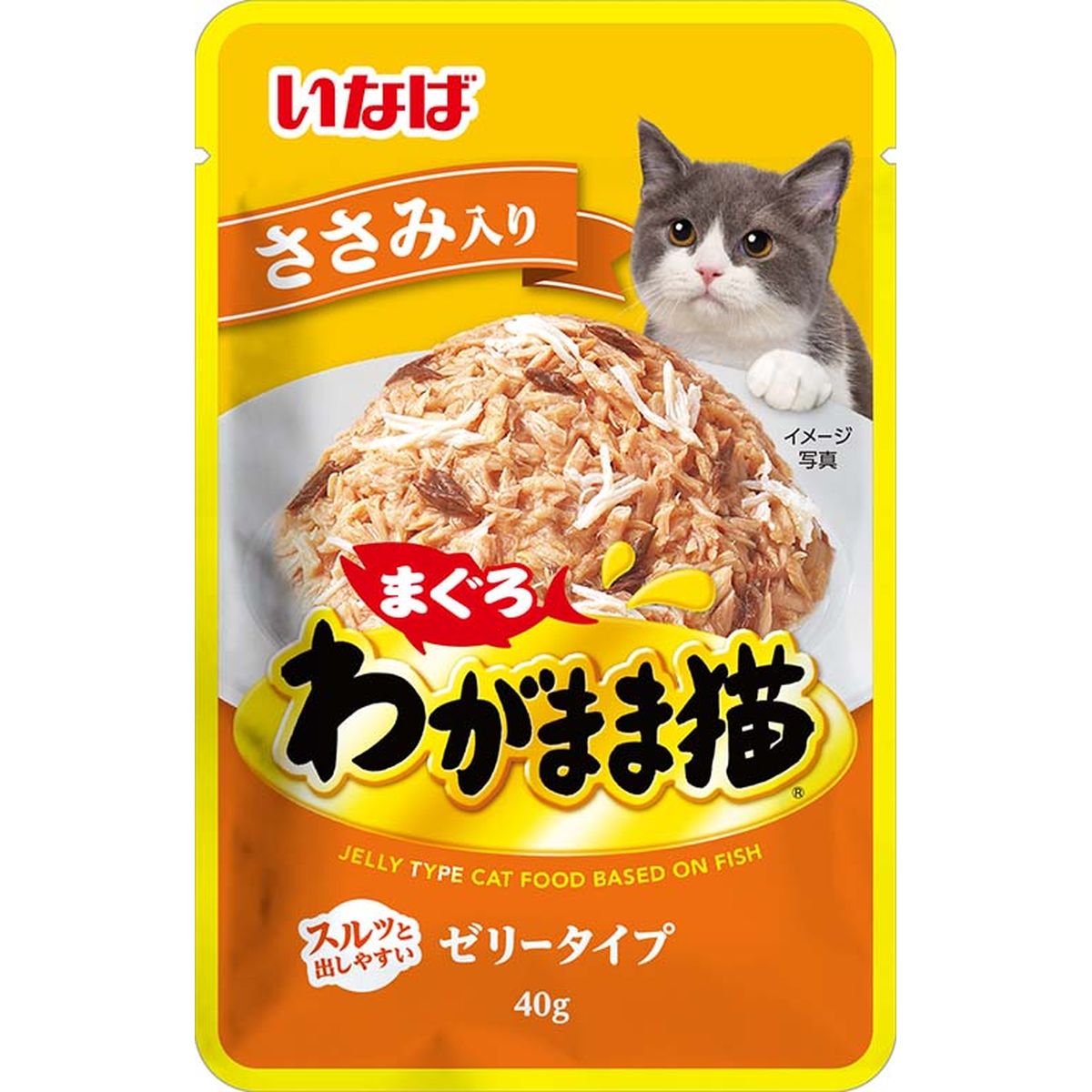 ワガママ猫マグロパウチササミ入リ 40g×96
