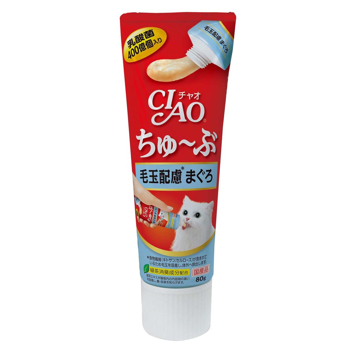チャオチューブ毛玉配慮マグロ 80g×48