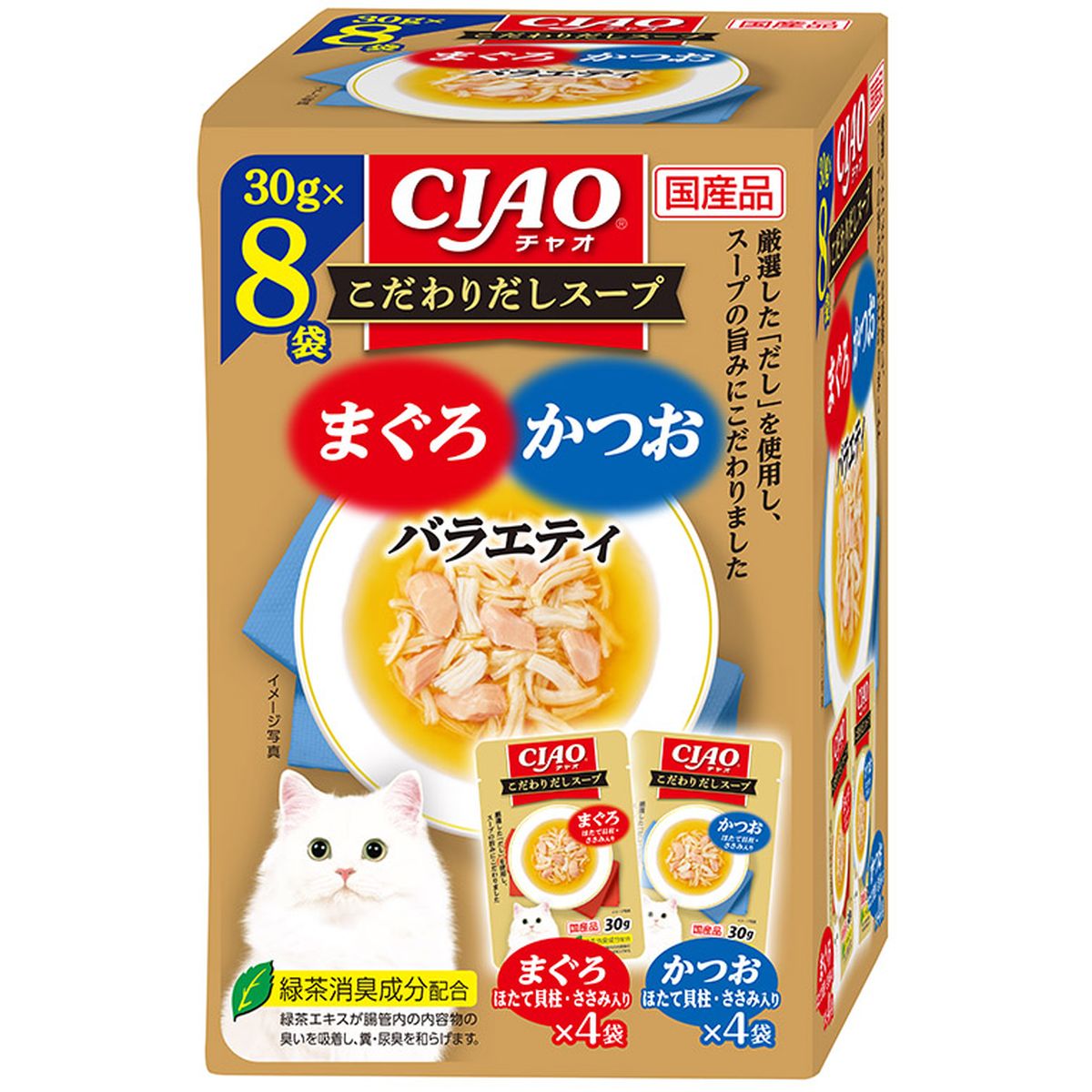 CIAO コダワリスープ マグロ･カツオバラエティ 30g×8袋×12