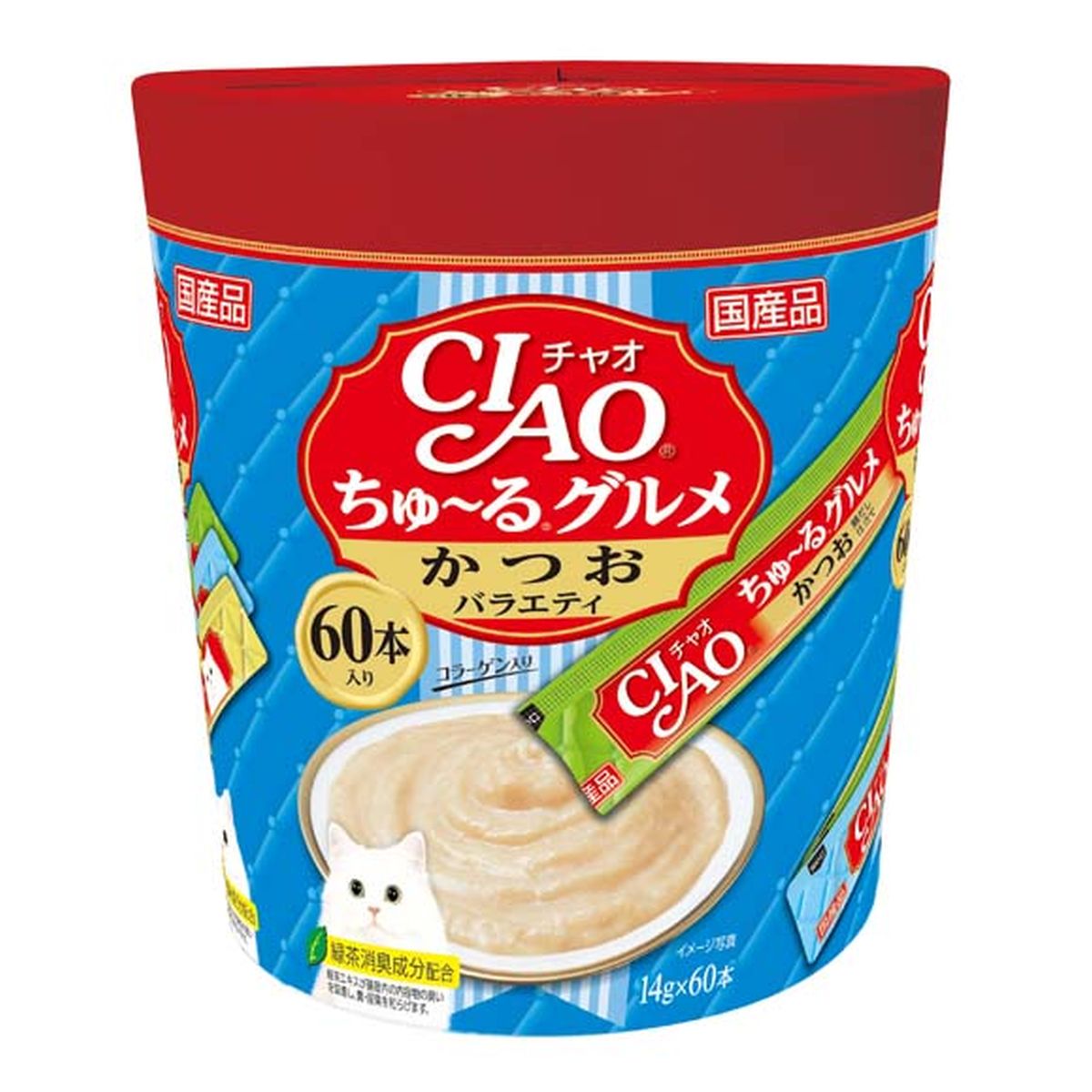 チャオチュールグルメカツオバラエティ 14g×60×8|ひかりTVショッピング 店